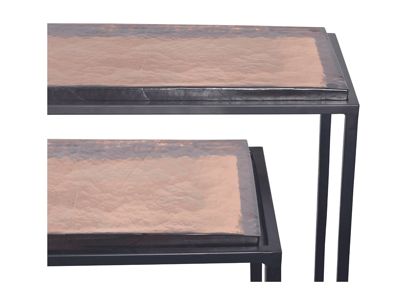 Petite console en verre fumé et métal L80 cm IGLOO