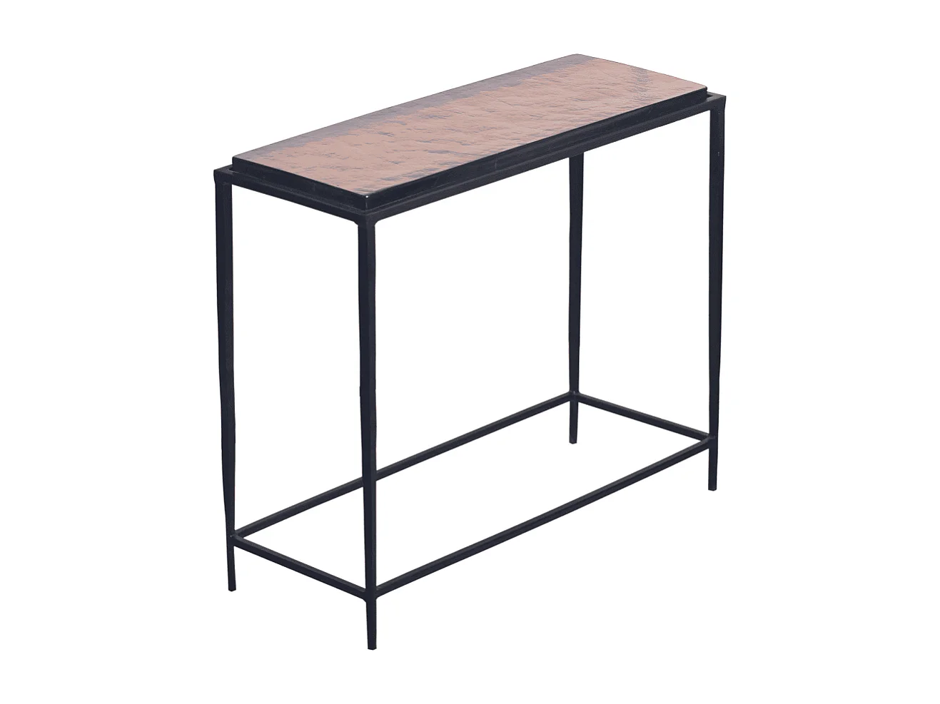 Petite console en verre fumé et métal L80 cm IGLOO