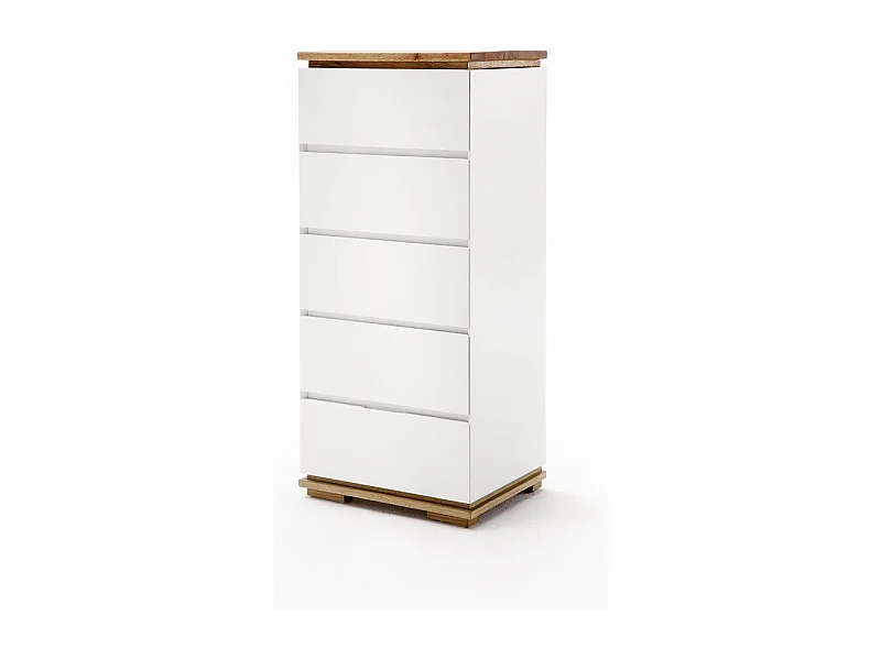 Commode en laqué blanc mat - L51 x H115 x P40 cm