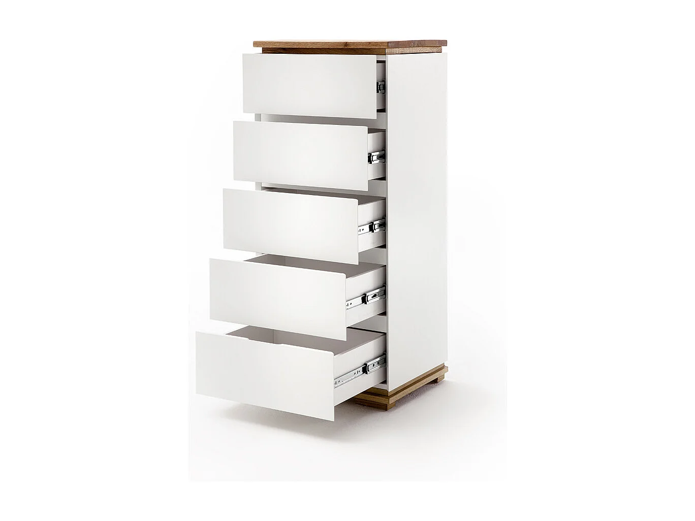 Commode en laqué blanc mat - L51 x H115 x P40 cm