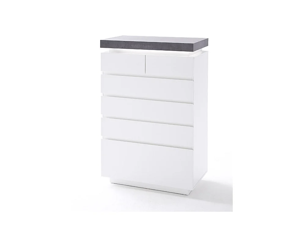 Commode, meuble de rangement avec 6 tiroirs - Longueur 73 x Hauteur 113 x Profondeur 40 cm