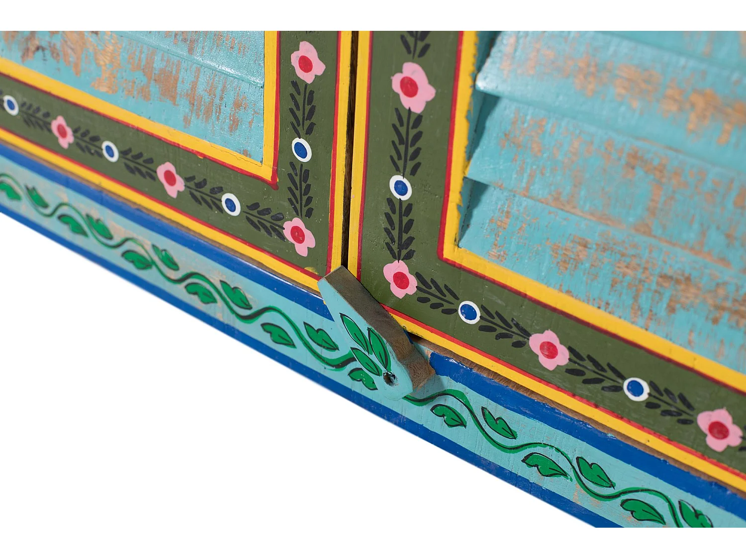 Armoire en bois de manguier au design rzemieślniczy hauteur 2 m