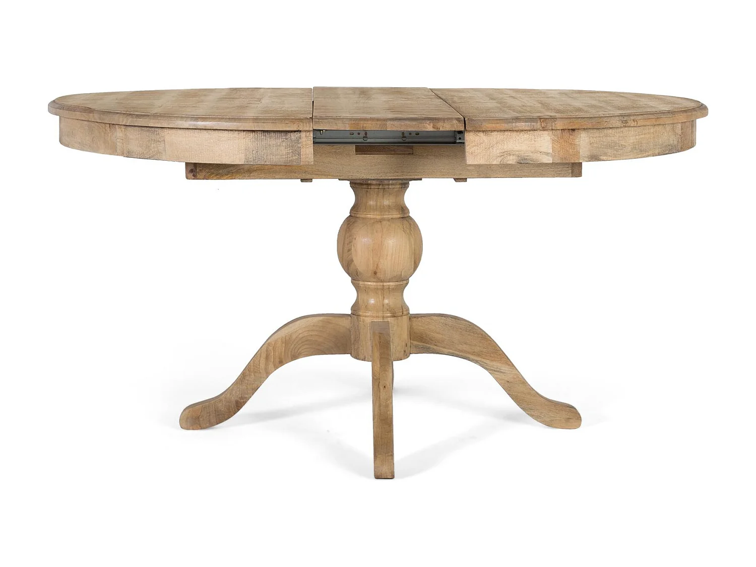 Table à manger extensible en bois de manguier, fabriquée à la main