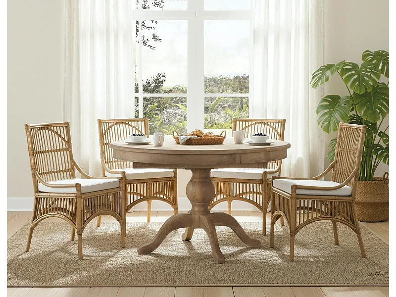 Ausziehbarer Esstisch aus Mangoholz handgefertigt