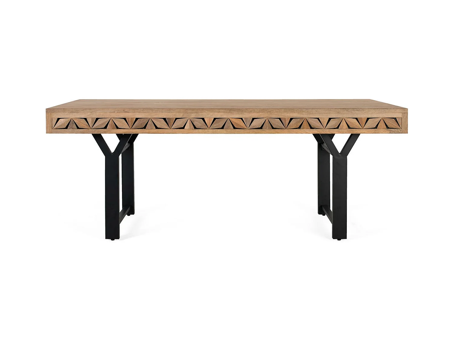 Table à manger rectangulaire en bois de manguier 200 cm