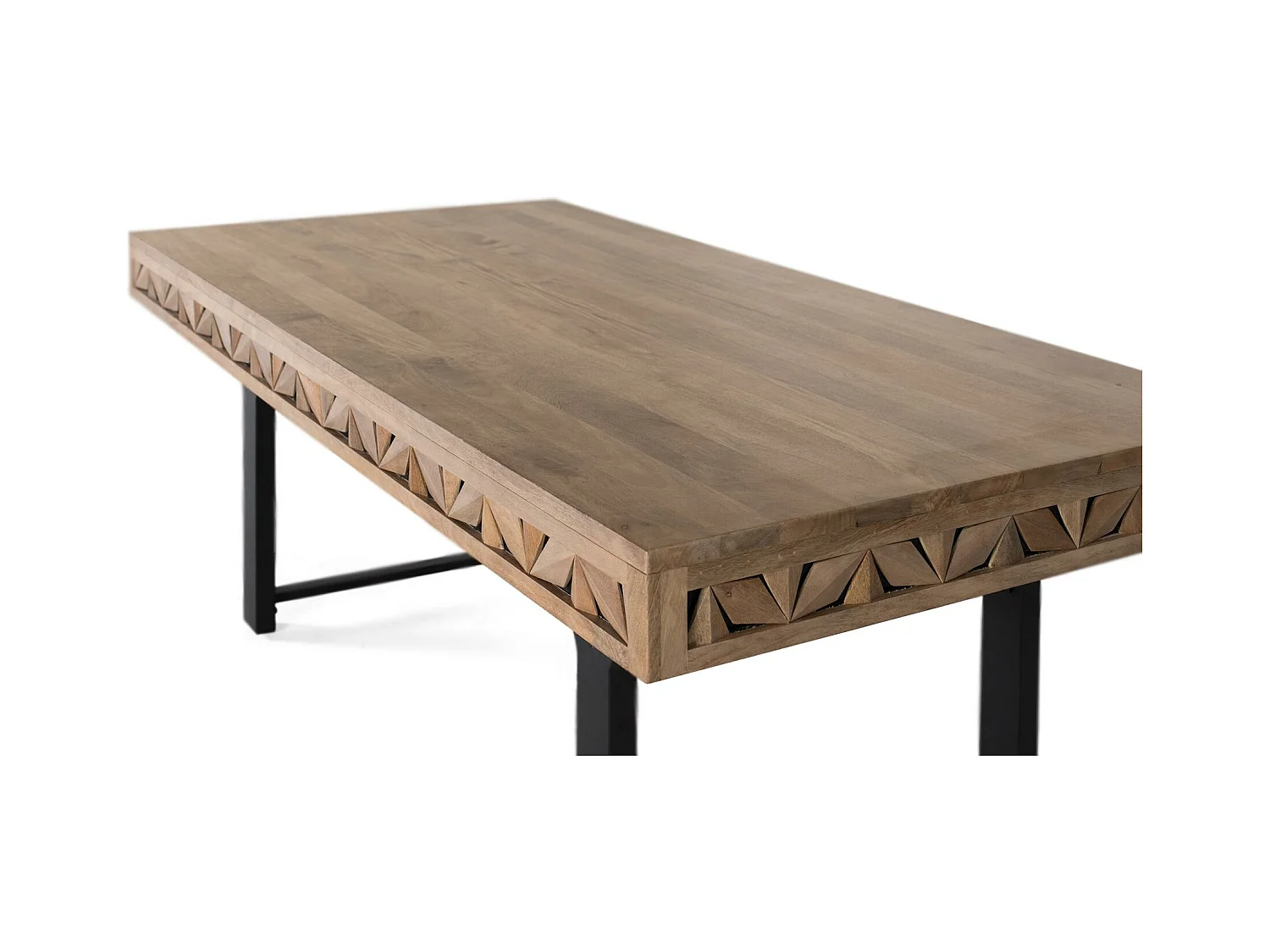 Table à manger rectangulaire en bois de manguier 200 cm