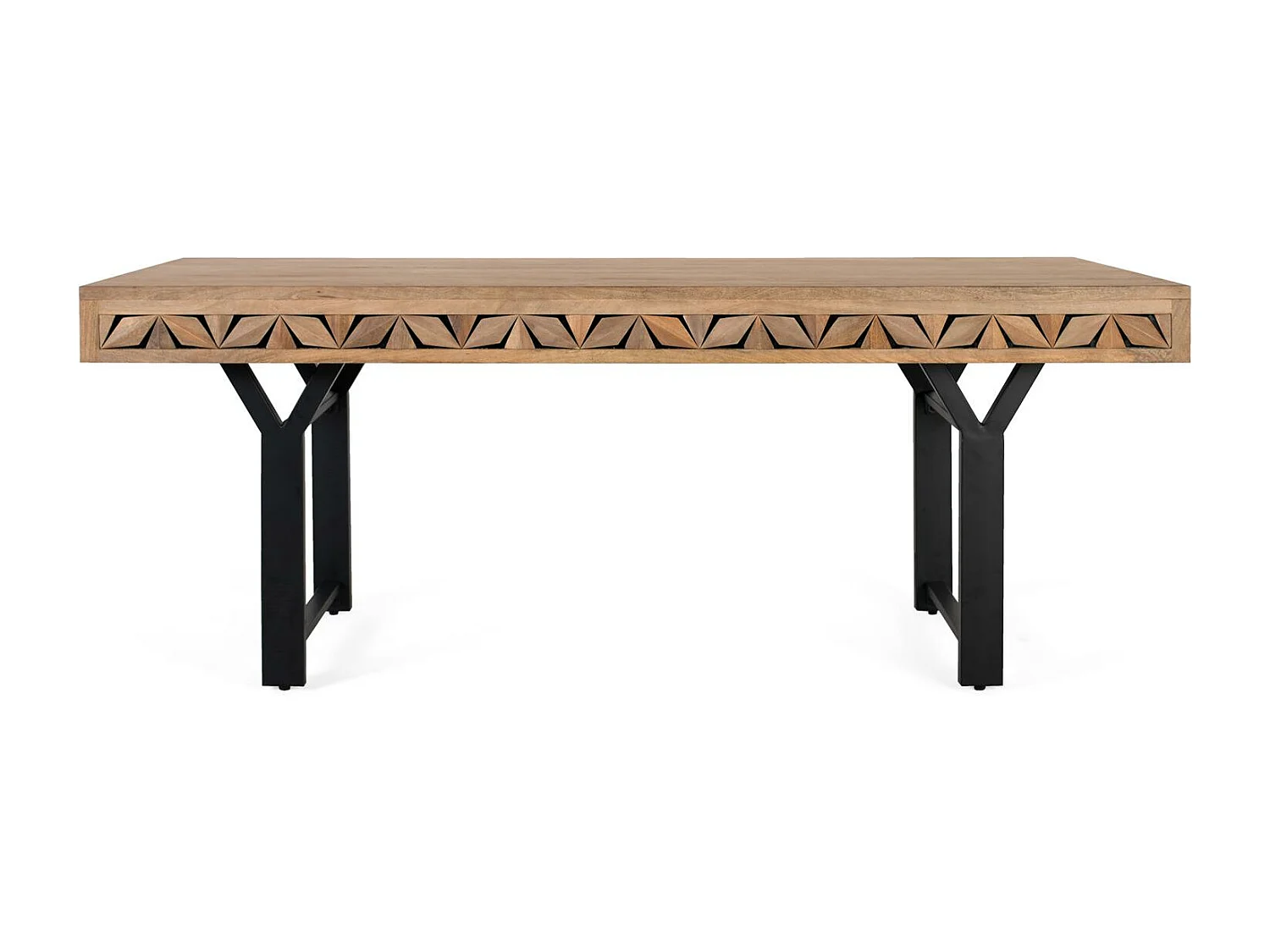 Table à manger rectangulaire en bois de manguier 200 cm