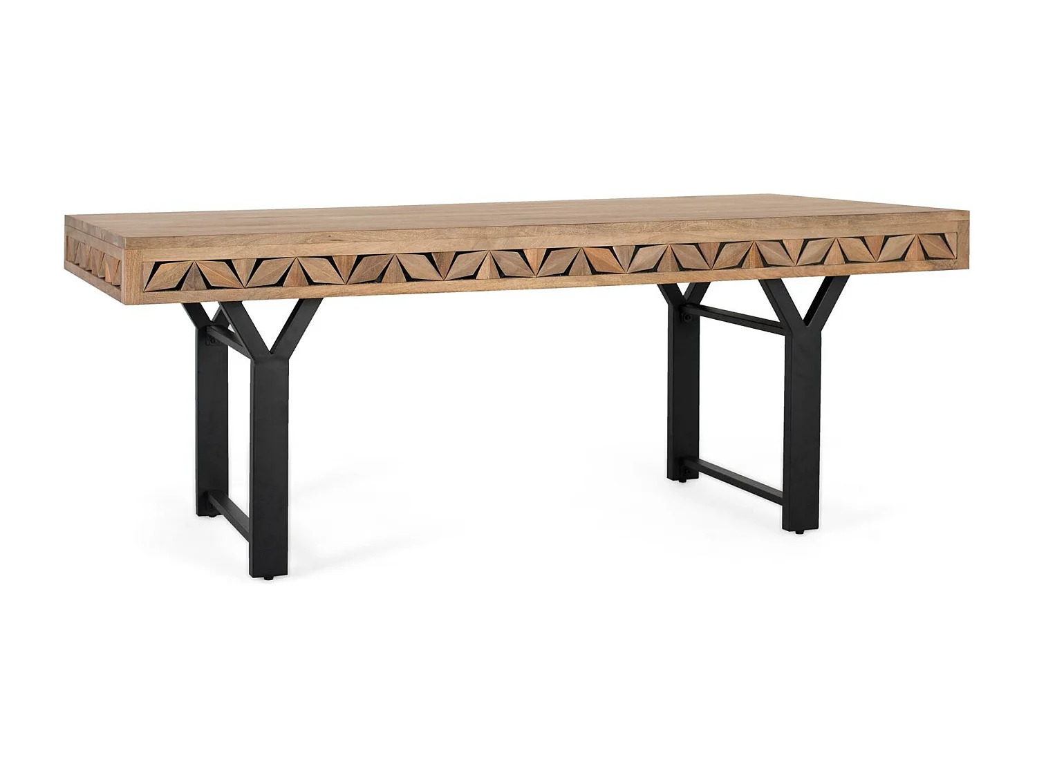 Table à manger rectangulaire en bois de manguier 200 cm