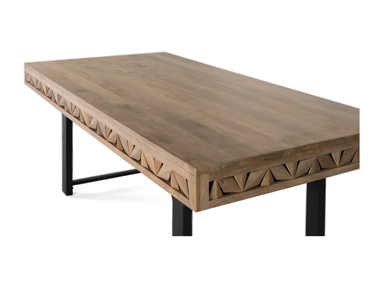 Table à manger rectangulaire en bois de manguier 200 cm