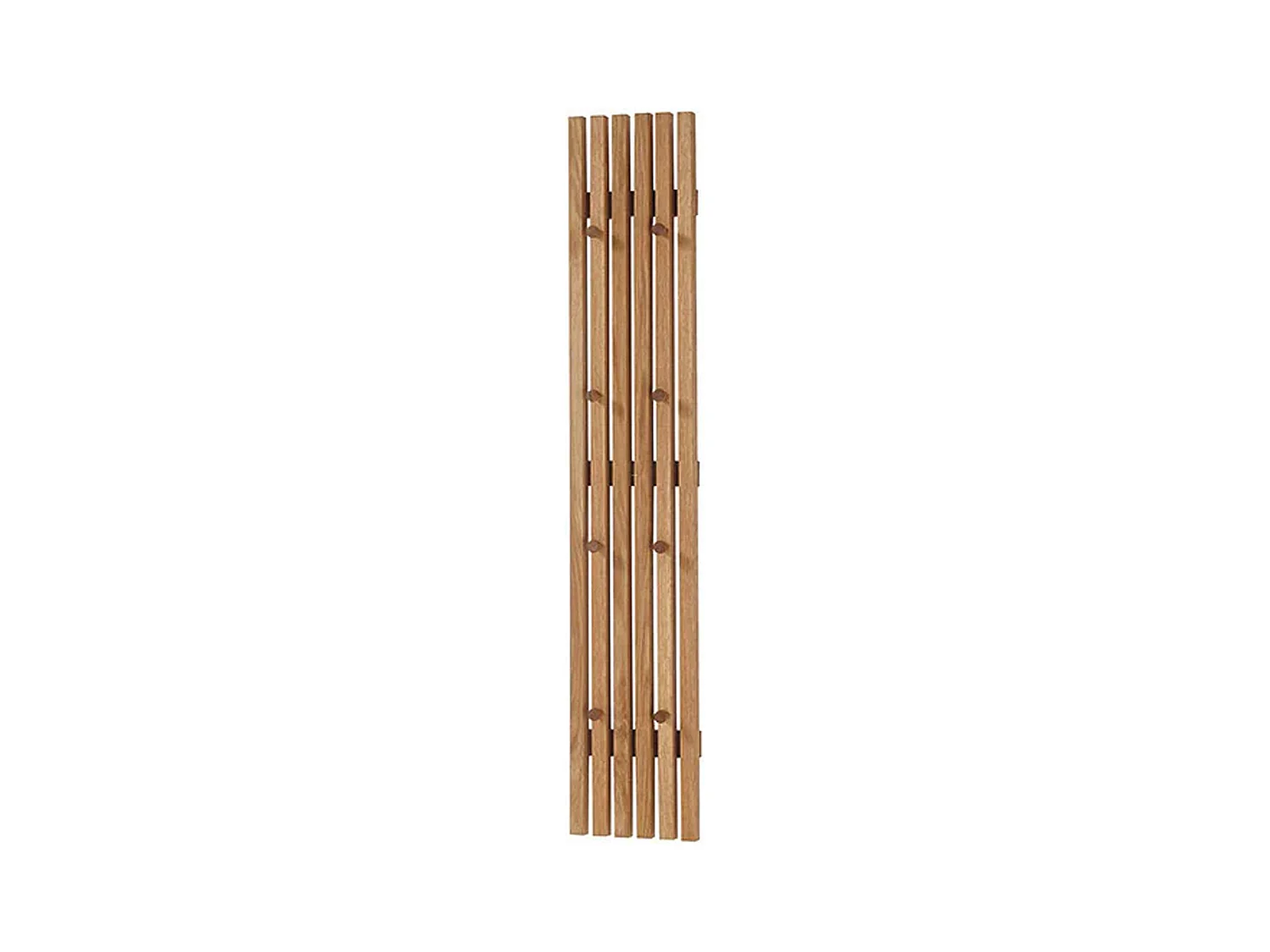 Vestiaire murale en chêne massif huilé - Longueur 22 x Hauteur 120 x Profondeur 5 cm