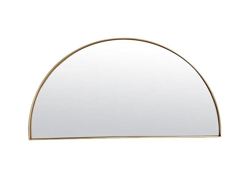 Miroir fin doré demi cercle 40x80cm