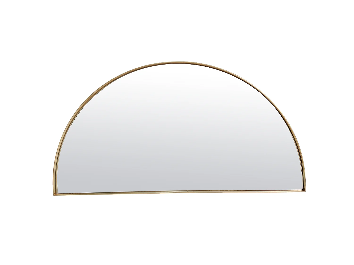 Miroir fin doré demi cercle 40x80cm
