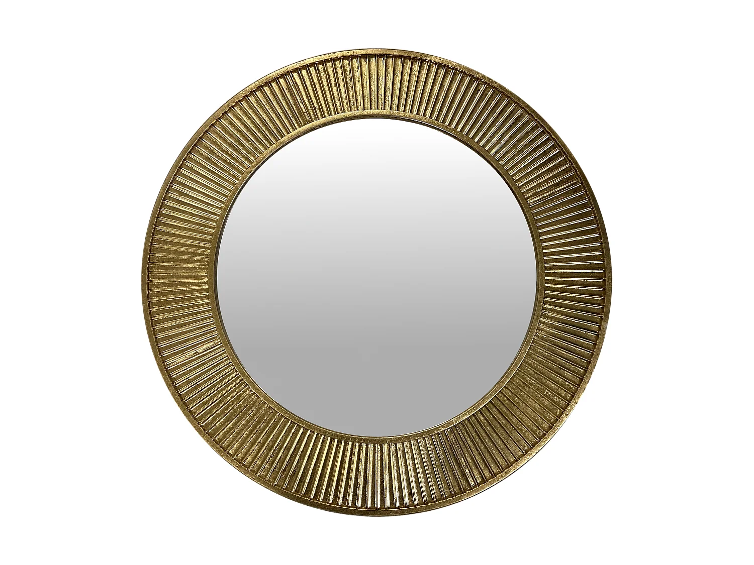 Miroir métal doré 80cm