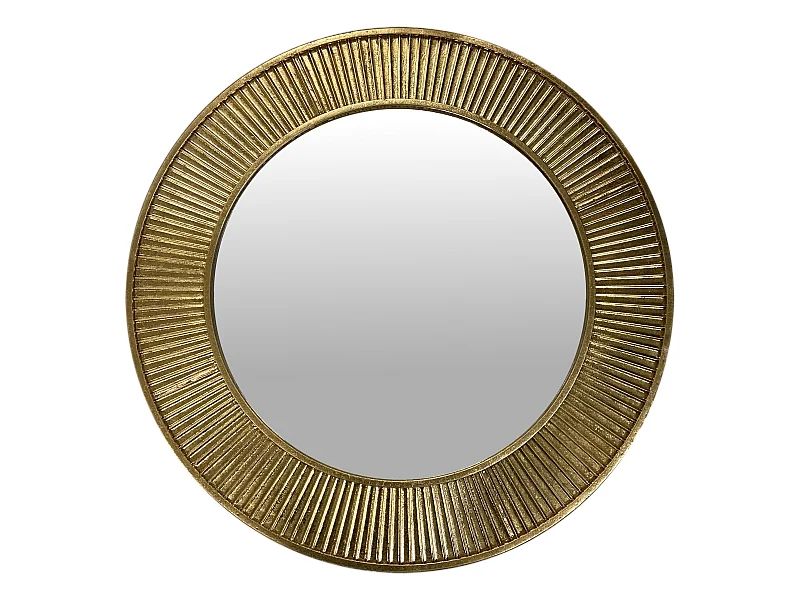 Miroir métal doré 80cm