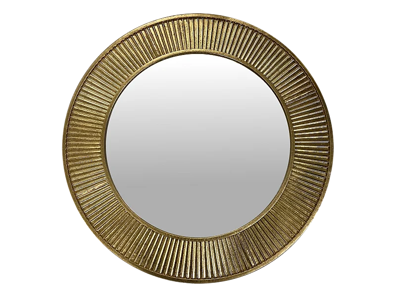 Miroir métal doré 80cm