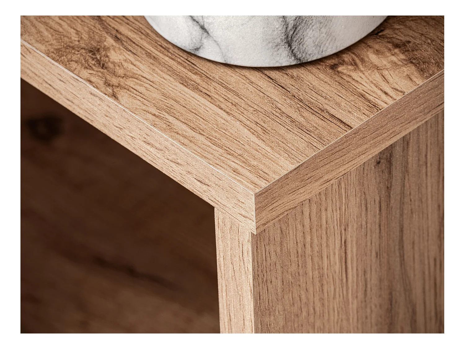 Parete attrezzata da soggiorno moderna 190x152 PAP142 rovere e nero opaco