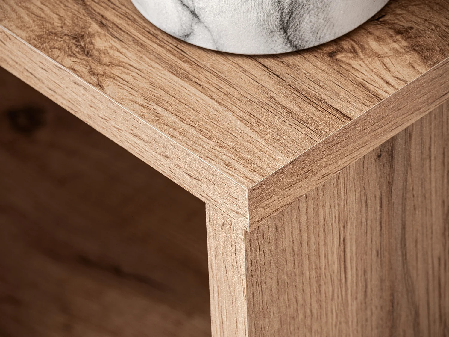 Parete attrezzata da soggiorno moderna 190x152 PAP142 rovere e nero opaco