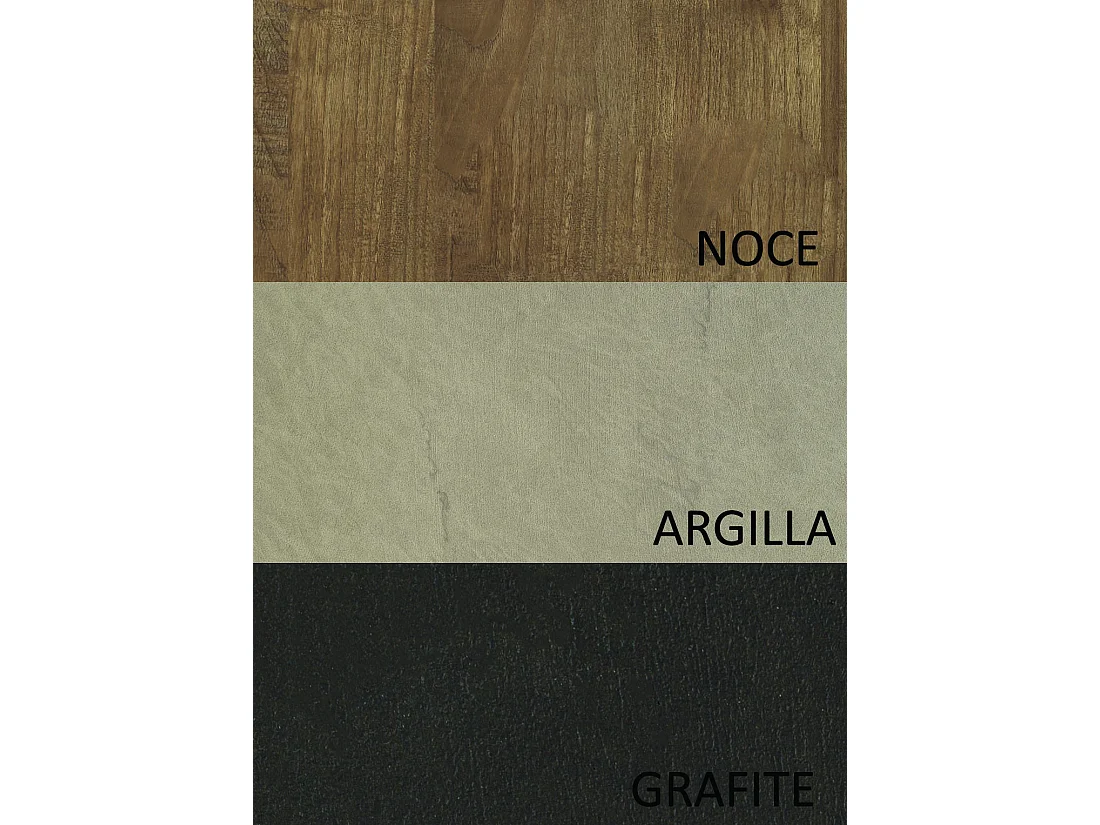 Parete attrezzata componibile 280x180 cm argilla, grafite e noce PAL42