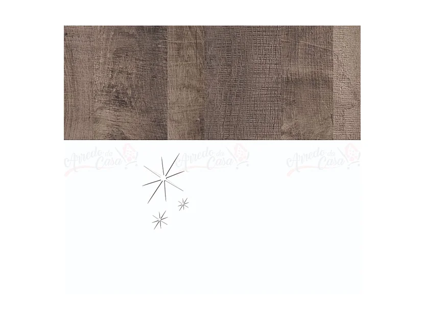 Parete attrezzata moderna con vetrinetta in rovere antico e bianco lucido SG28