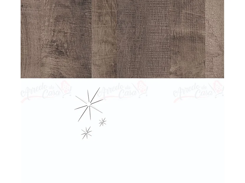 Parete attrezzata moderna con vetrinetta in rovere antico e bianco lucido SG28