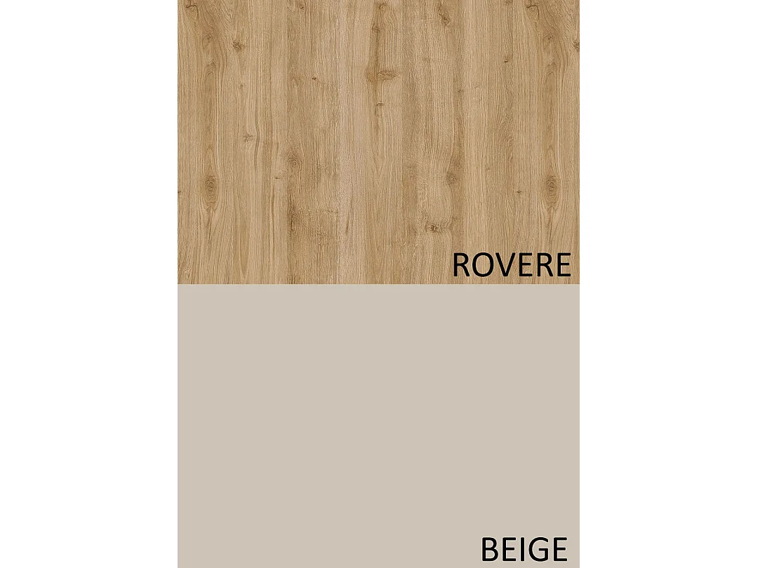 Parete attrezzata con libreria 277x186 cm rovere e beige PAL56