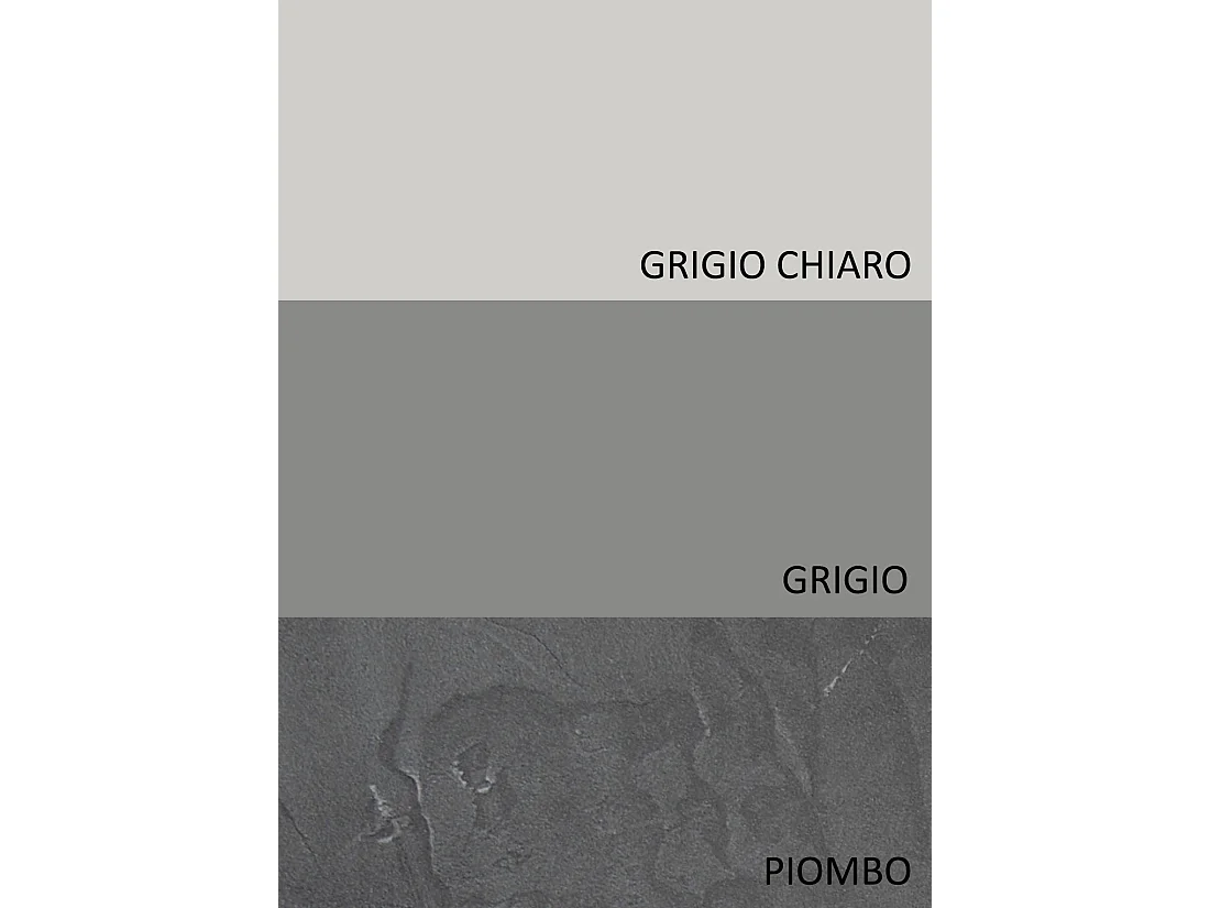 Parete attrezzata 290x210 cm con pensili grigio, grigio chiaro e piombo PAL41
