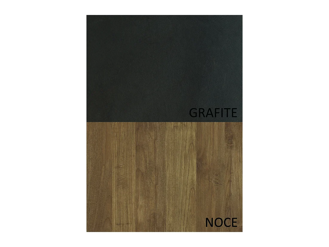 Parete attrezzata con libreria 305x186 cm grafite e noce PAL43