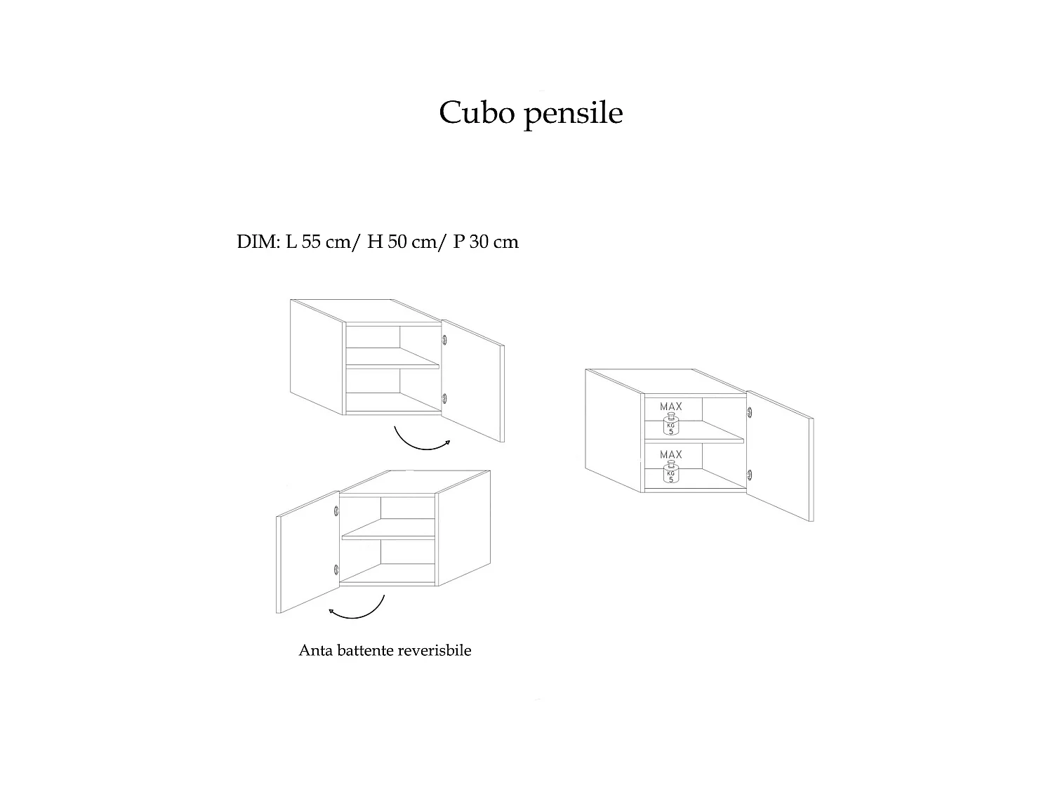 Parete attrezzata moderna 276x200 cm bronzo e noce PAL35