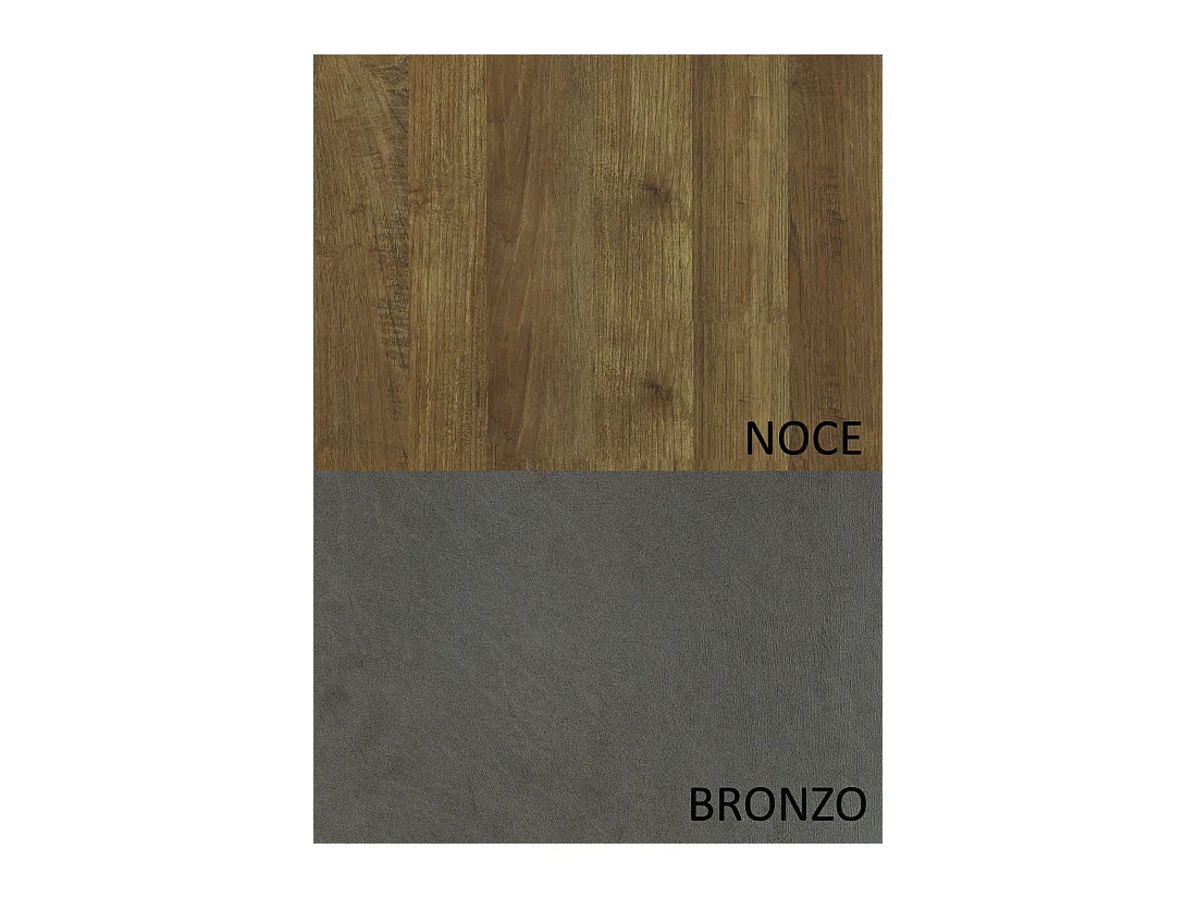 Parete attrezzata moderna 276x200 cm bronzo e noce PAL35