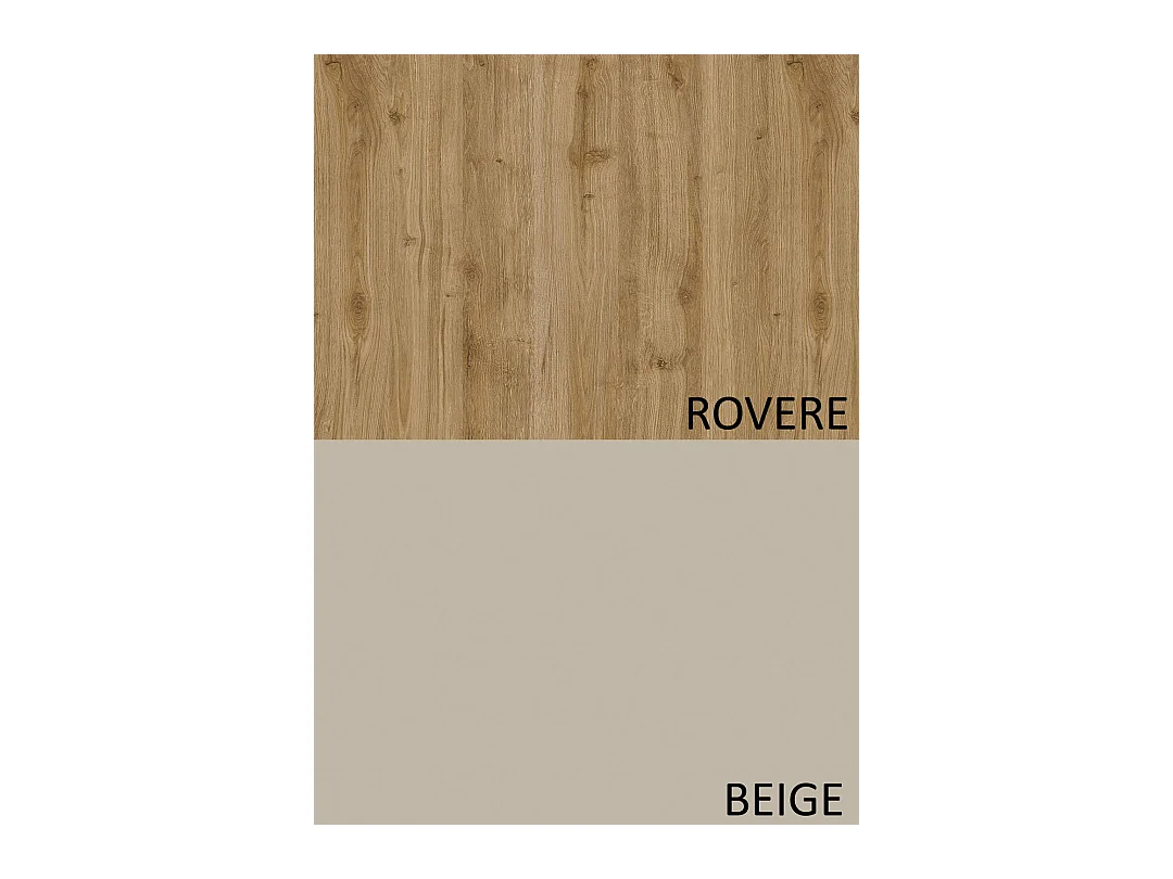 Parete attrezzata elegante per soggiorno 300x186 cm rovere e beige PAL77