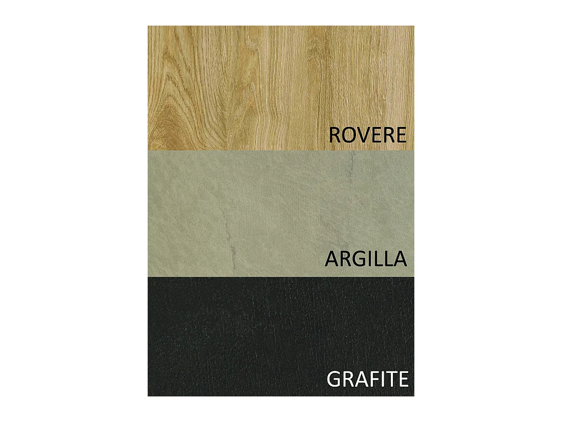 Parete attrezzata moderna 276x200 cm argilla/rovere/grafite PAL35