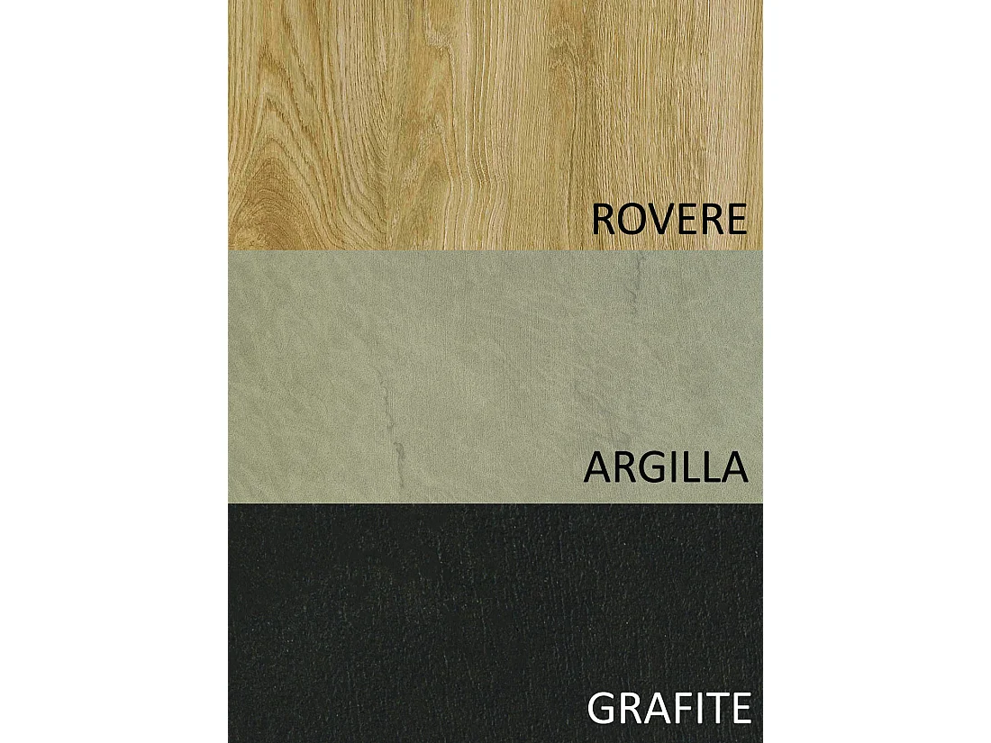 Parete attrezzata moderna 276x200 cm argilla/rovere/grafite PAL35