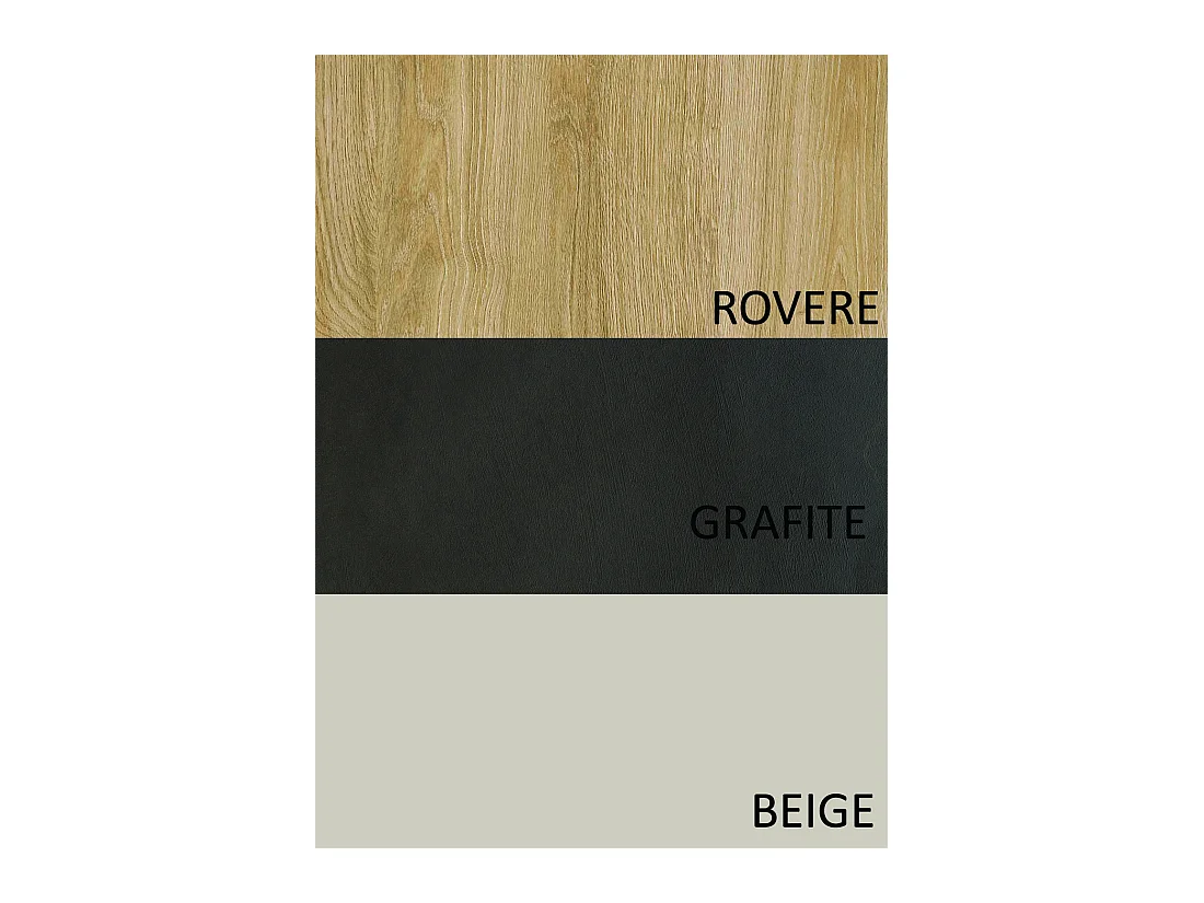 Parete attrezzata soggiorno 276x195 cm rovere, beige, grafite PAL60