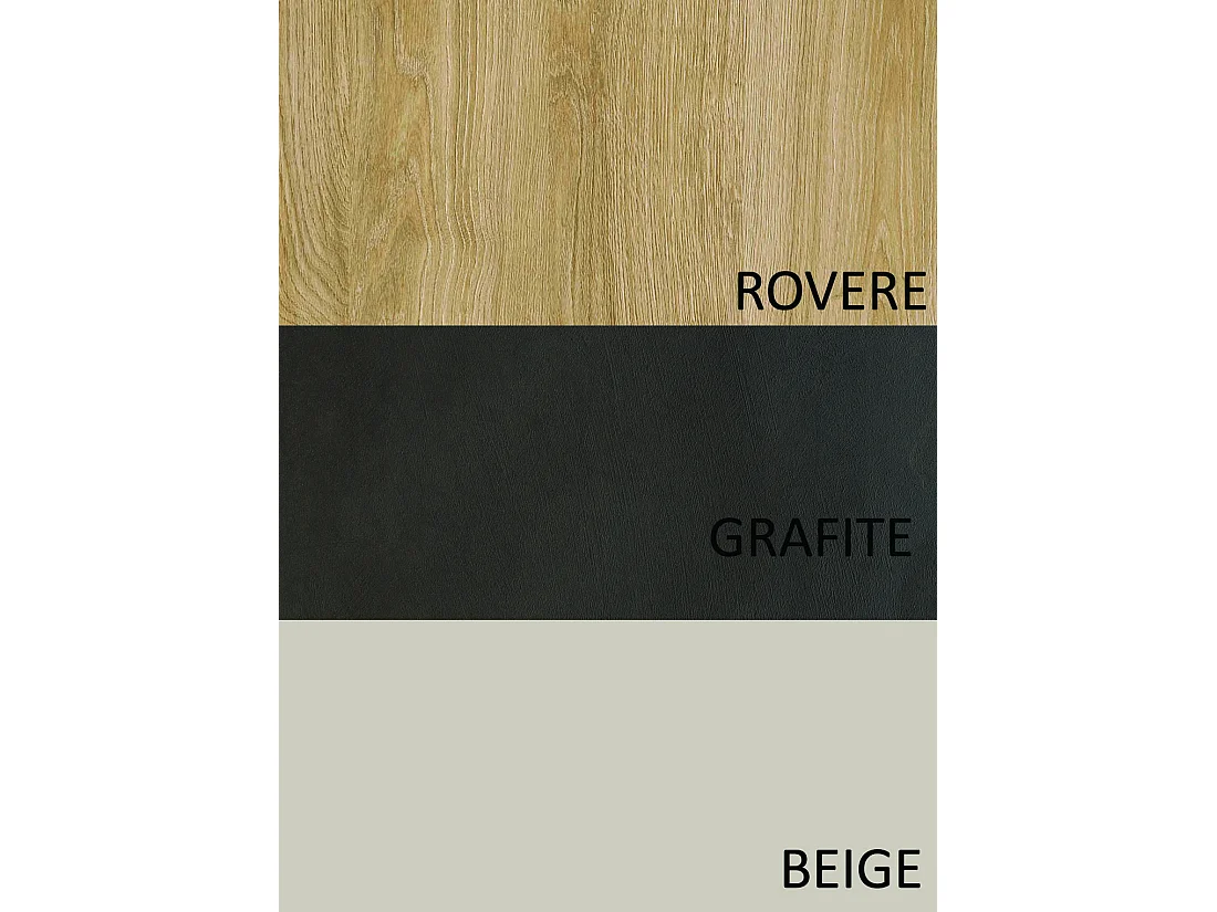 Parete attrezzata soggiorno 276x195 cm rovere, beige, grafite PAL60
