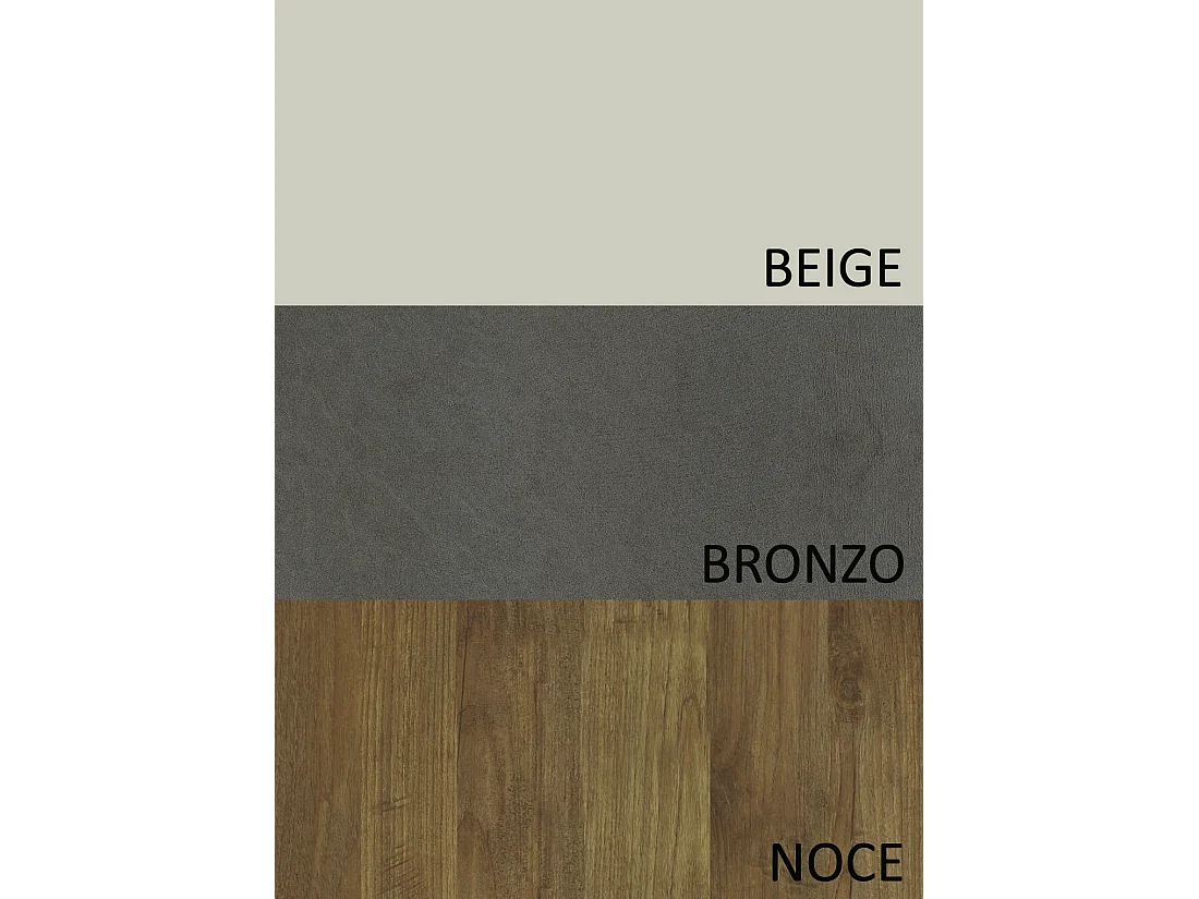 Parete attrezzata soggiorno 295x195 cm bronzo, beige e noce PAL57
