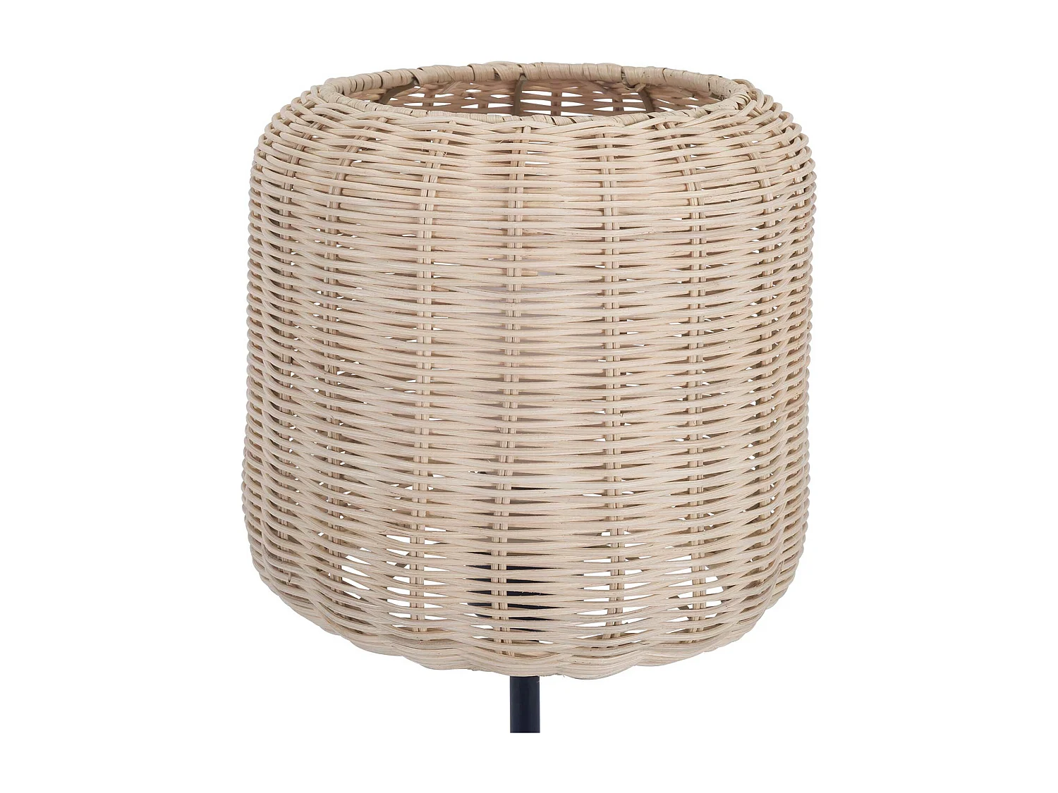 Lampe de table Cortic en rotin naturel/noir pour ampoule E27