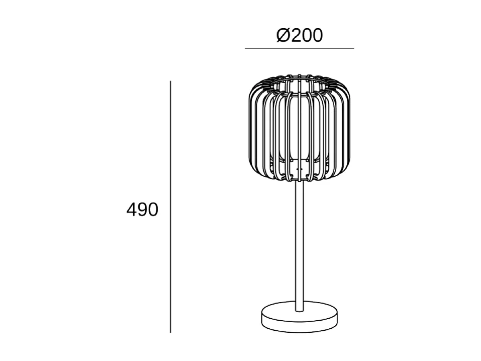 Lampe de table en bois et métal VIVA