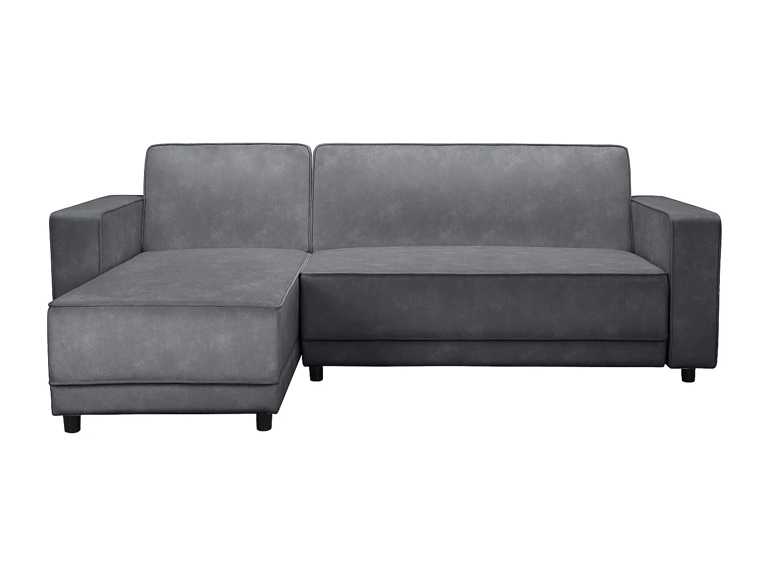 Allie | Canapé en L en velours anthracite