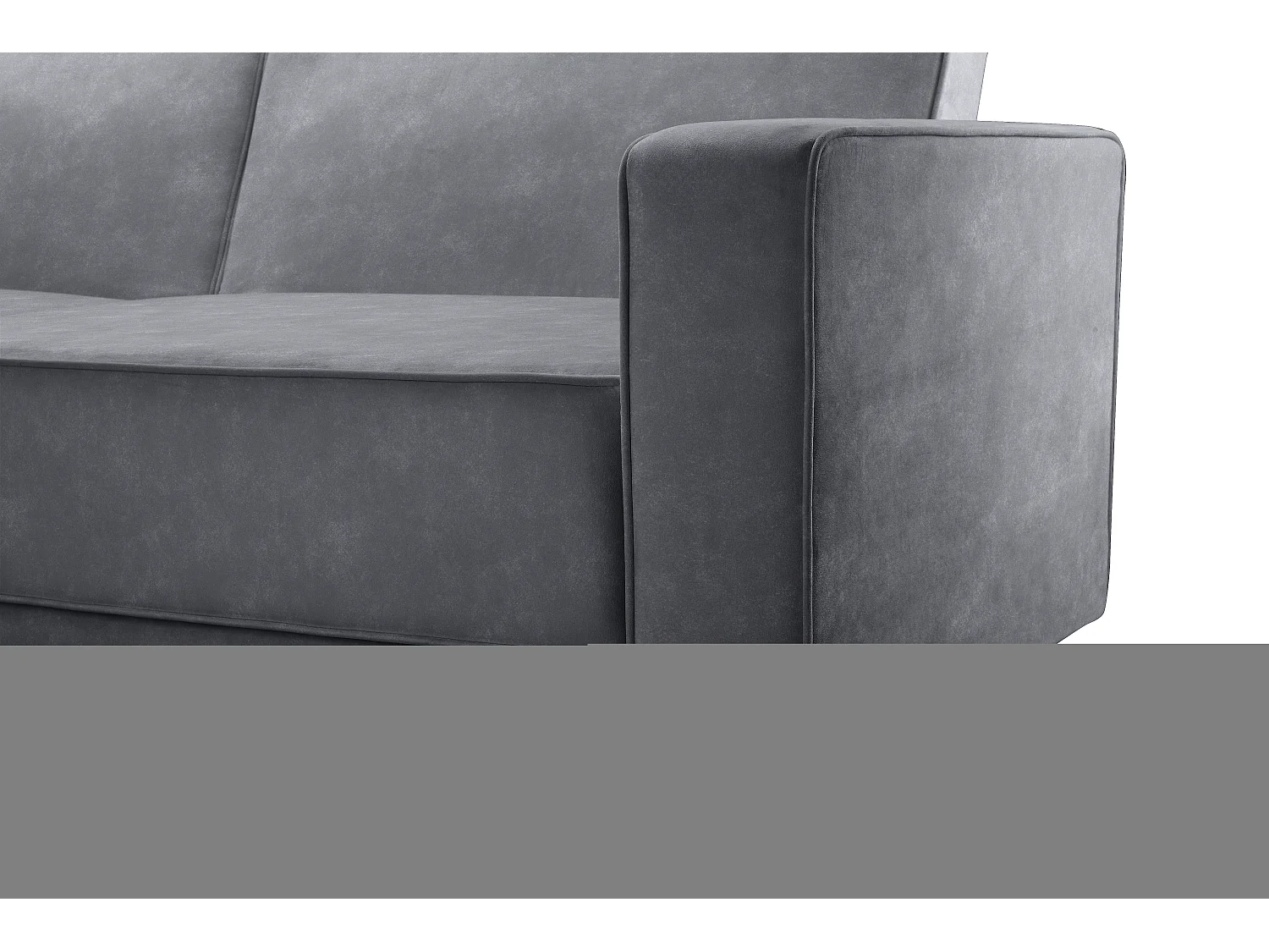 Allie | Canapé en L en velours anthracite