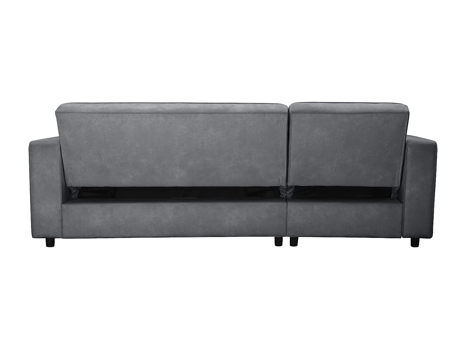 Allie | Canapé en L en velours anthracite