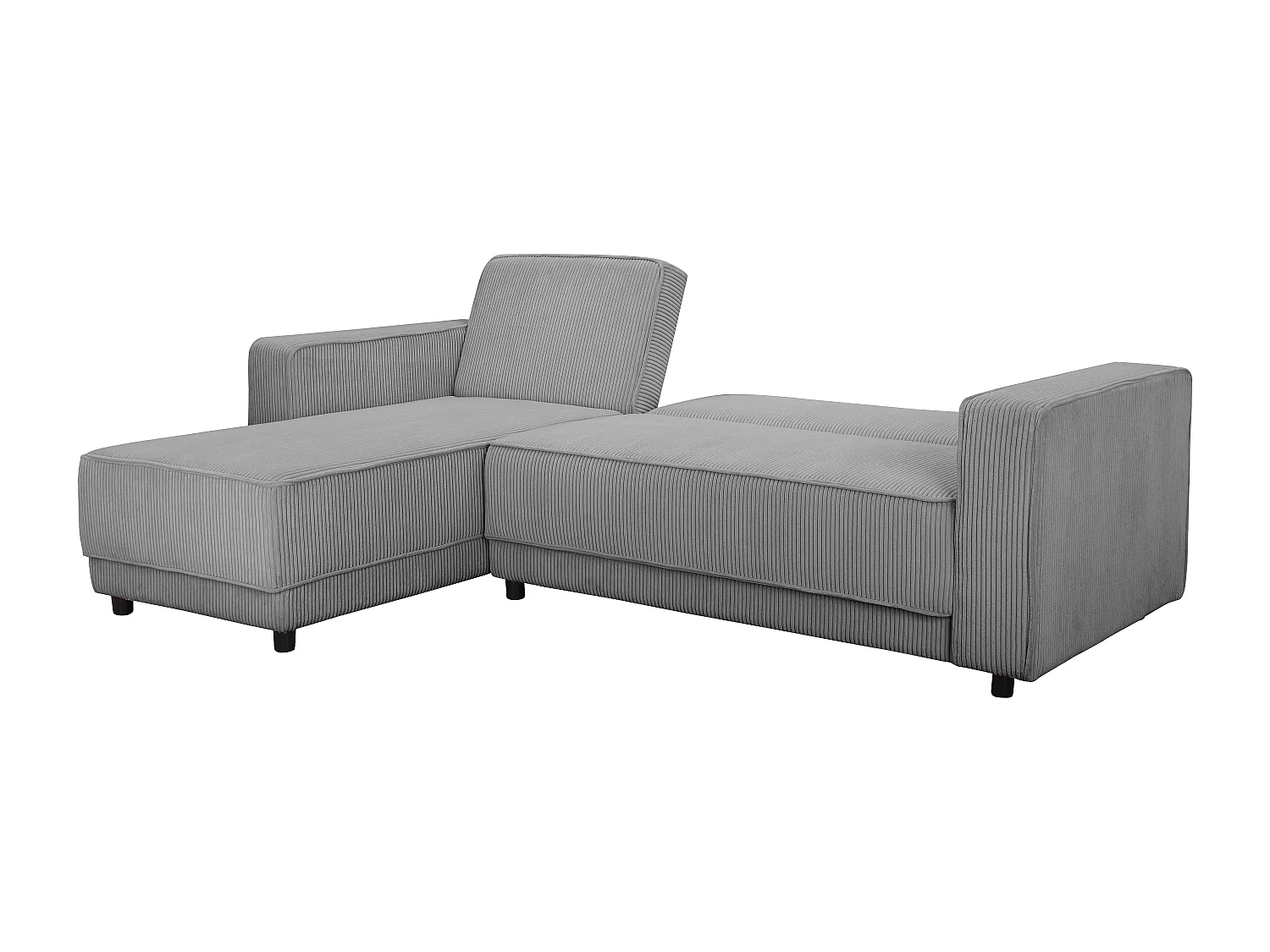 Allie | Slaapbank L-vorm in grijze stof