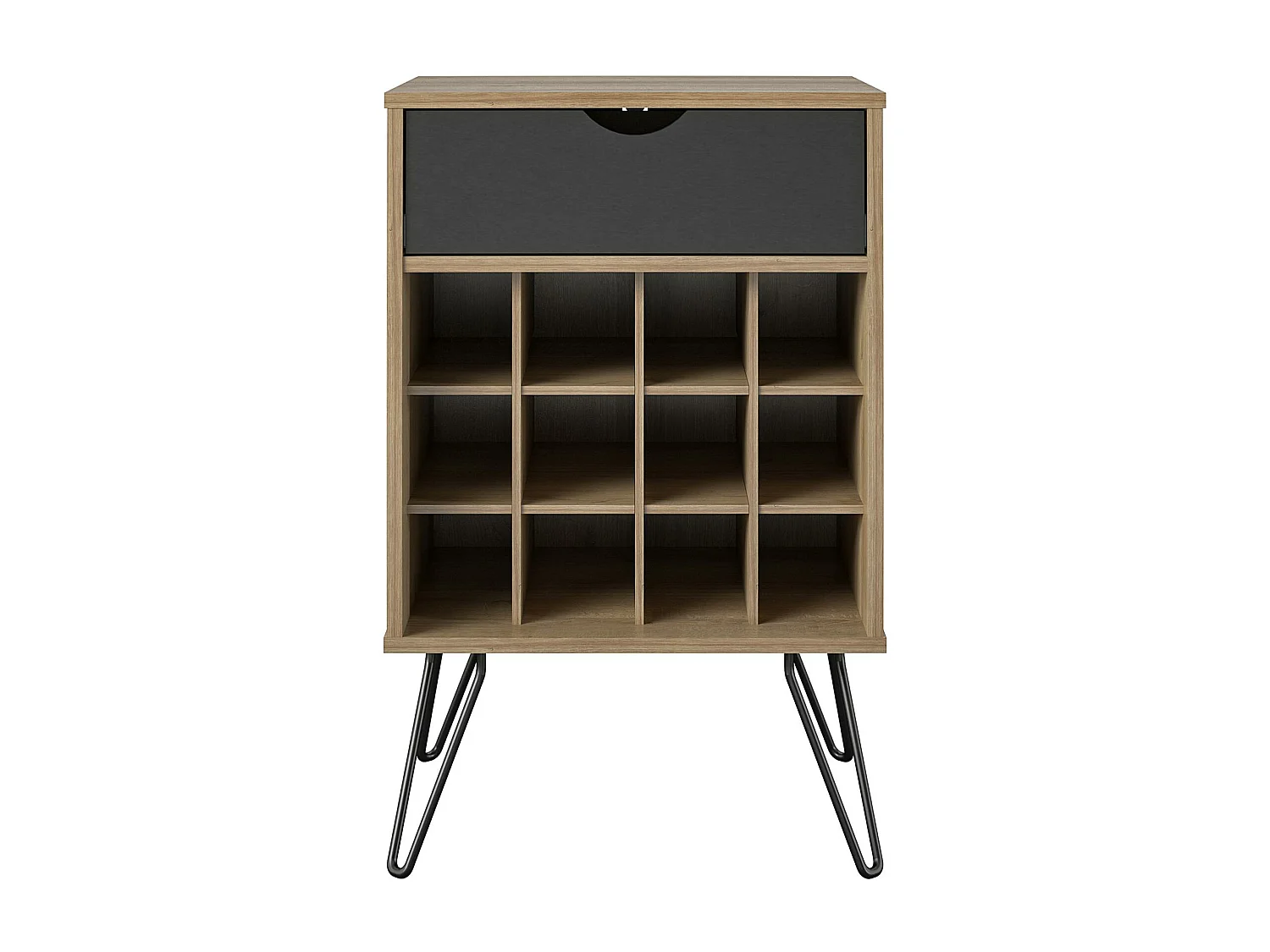 Concord | Mueble contenedor de bebidas en efecto de madera natural