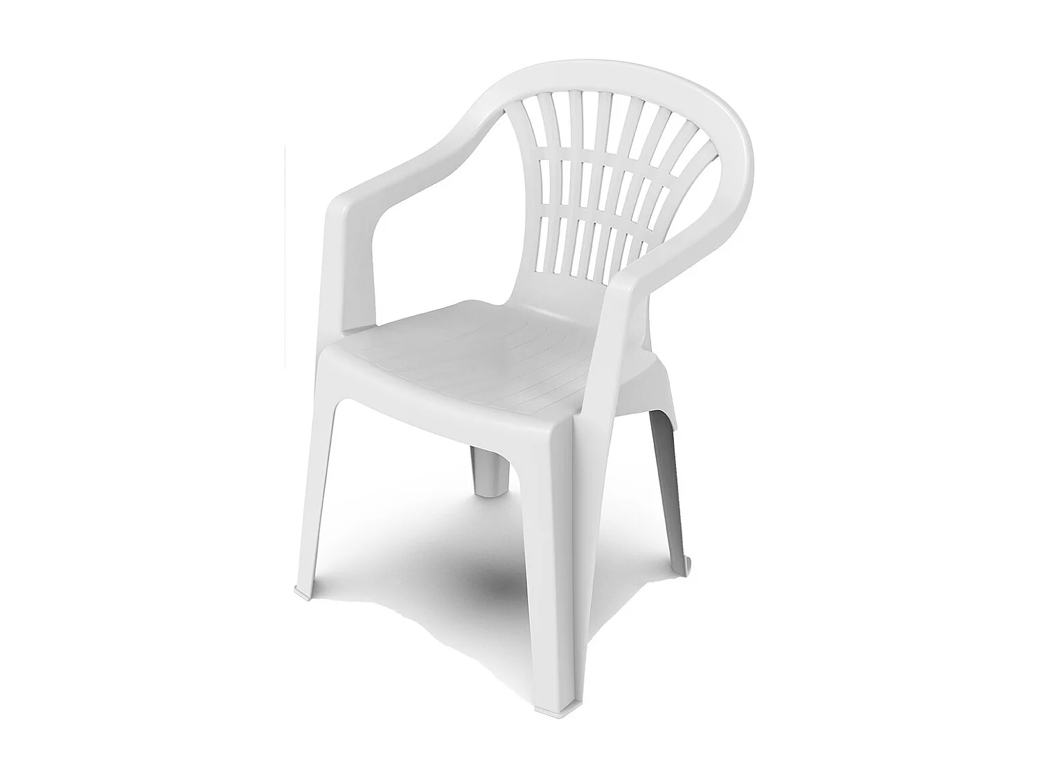 Lot de 20 chaises de jardin empilables en résine coloris blanc - Longueur 57 x Profondeur 57 x Hauteur 80 cm -JUANIO-