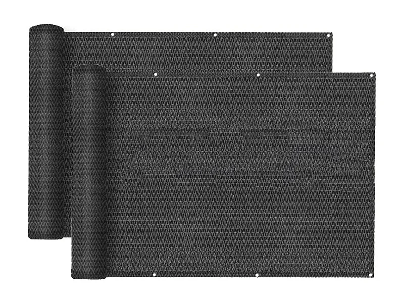 Lot de 2 Brise-vue clôture de jardin et balcon, couverture de protection contre le vent et le soleil - Longueur 300 x Hauteur 100 cm