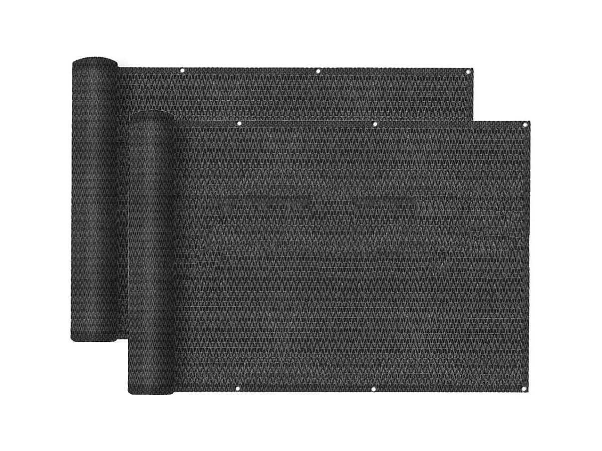 Lot de 2 Brise-vue clôture de jardin et balcon, couverture de protection contre le vent et le soleil - Longueur 300 x Hauteur 100 cm