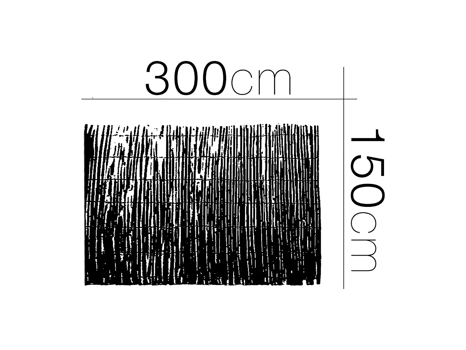 Lot de 4 Canisse en bambou, Brise-vue clôture de jardin décorative extérieure, couverture de protection contre le vent et le soleil - Hauteur 150 x Longueur 300 cm