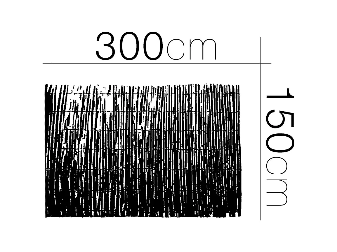 Lot de 4 Canisse en bambou, Brise-vue clôture de jardin décorative extérieure, couverture de protection contre le vent et le soleil - Hauteur 150 x Longueur 300 cm