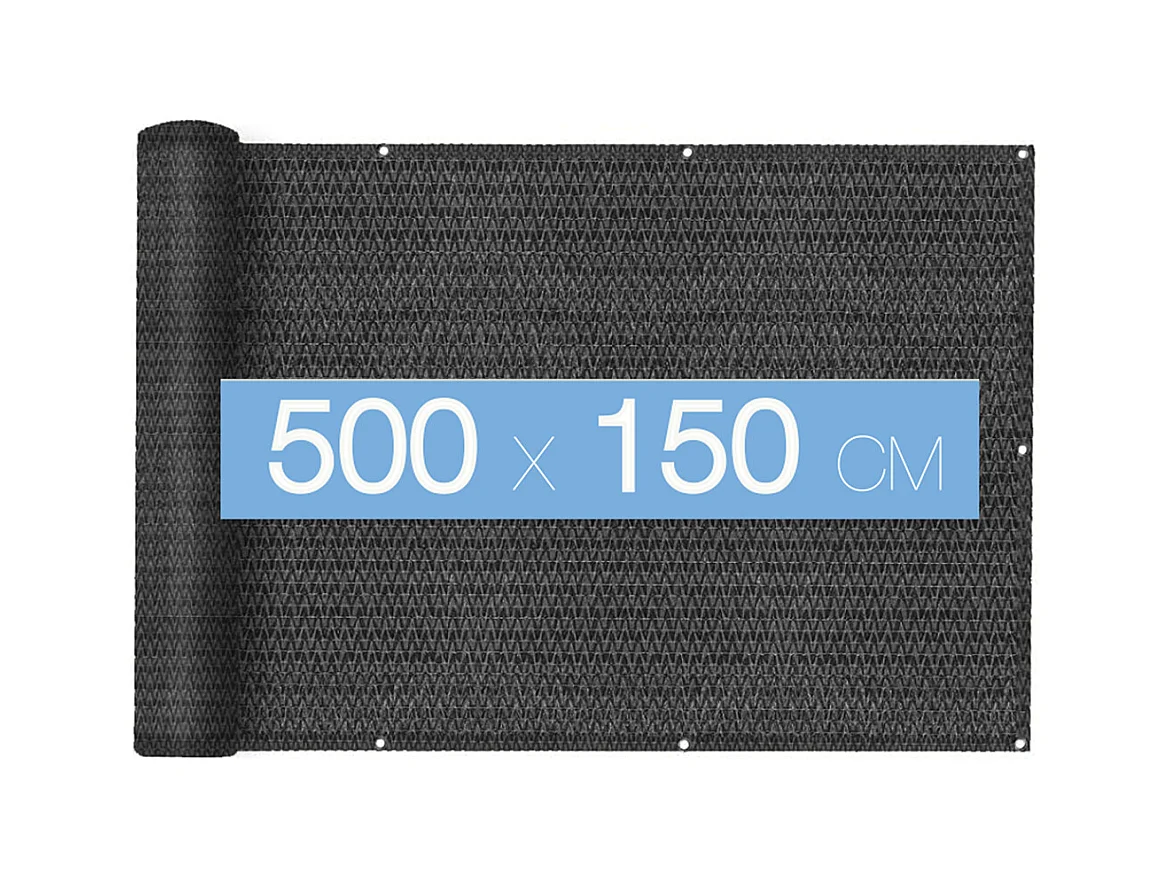 Lot de 2 Brise-vue clôture de jardin et balcon, couverture de protection contre le vent et le soleil - Longueur 500 x Hauteur 150 cm