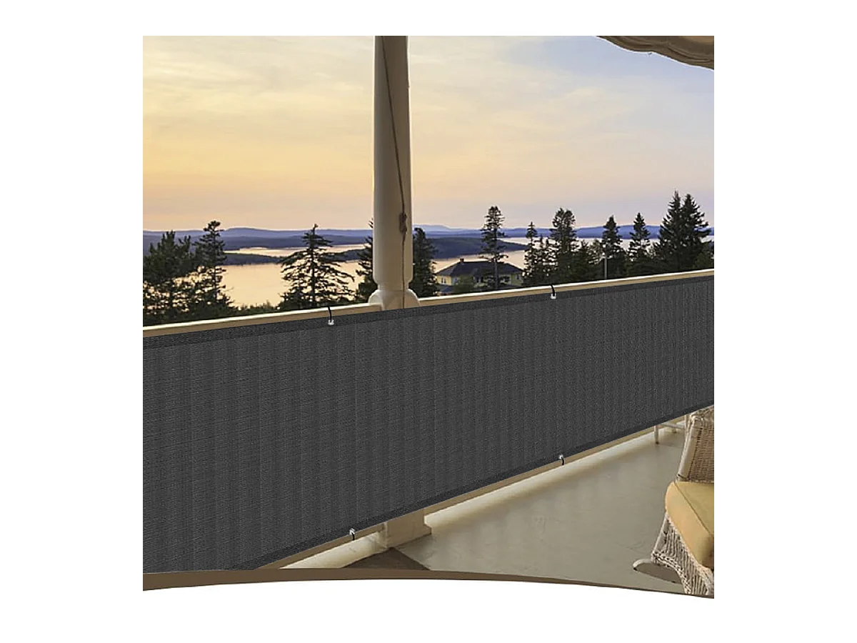 Lot de 2 Brise-vue clôture de jardin et balcon, couverture de protection contre le vent et le soleil - Longueur 500 x Hauteur 150 cm