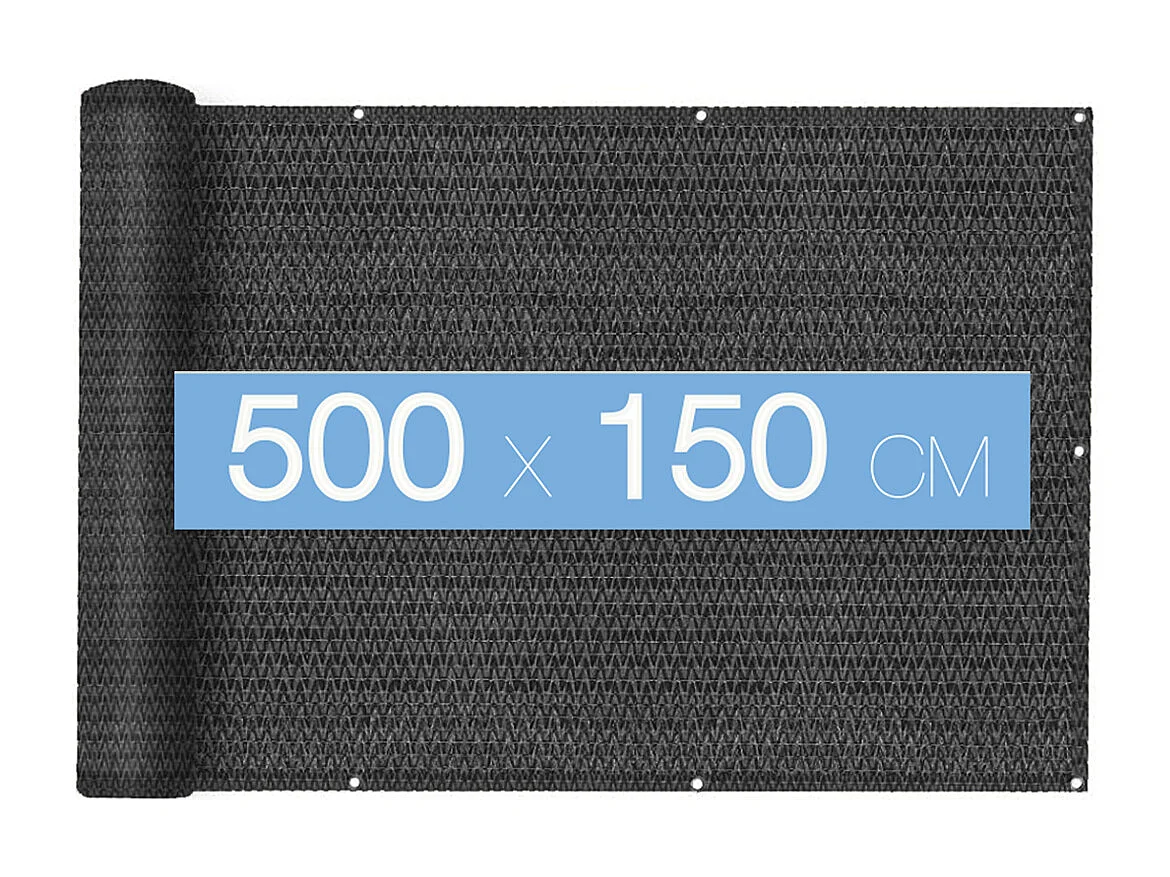 Lot de 4 Brise-vue clôture de jardin et balcon, couverture de protection contre le vent et le soleil - Longueur 500 x Hauteur 150 cm